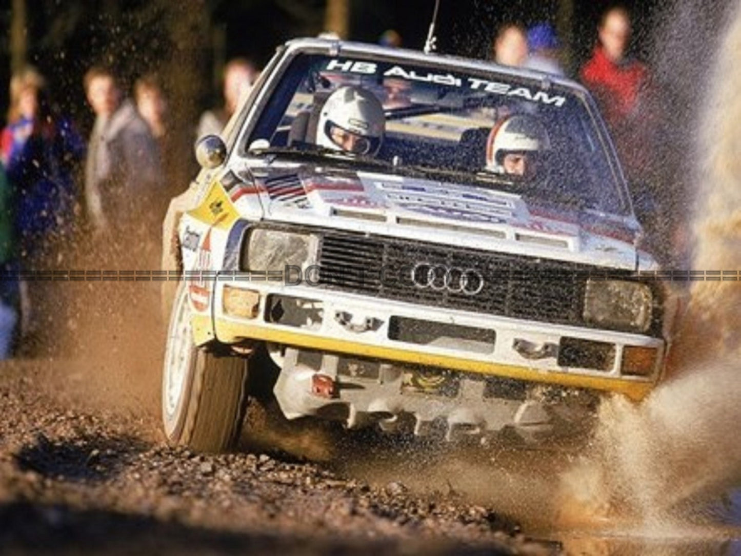 Photo Michèle Mouton – Audi Quattro – Lombard RAC Rally  1984 – Groupe B – 15x20