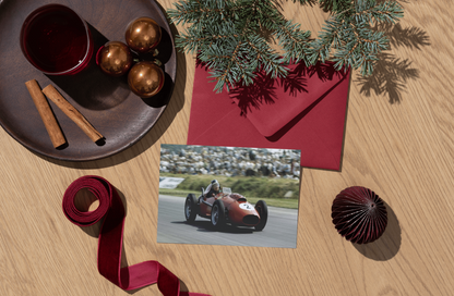Photo Mike Hawthorn – Ferrari Dino 246 – Grand Prix F1 (1958) – Course – 15×20