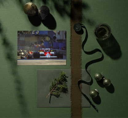 Photo Alain Prost devant Ayrton Senna – GP de Monaco F1 – Duel mythique – 15×20