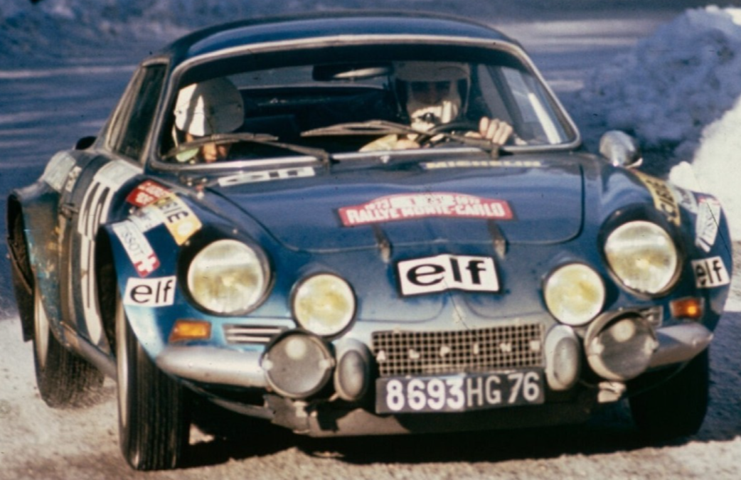 Photo Andruet & Biche – Alpine A110 – Rallye Monte-Carlo (1973) – Neige – 15×20