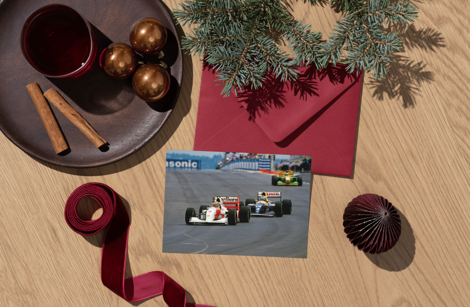 Photo Ayrton Senna & Alain Prost – GP d’Afrique du Sud (1993) – Duel F1 – 15x20