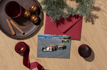 Photo Ayrton Senna & Alain Prost – GP d’Afrique du Sud (1993) – Duel F1 – 15x20