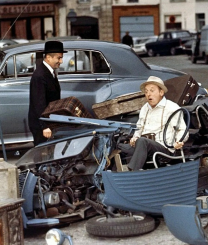 Photo Louis de Funès & Bourvil – Le Corniaud (1965) – Scène Culte Cinéma – 15×20