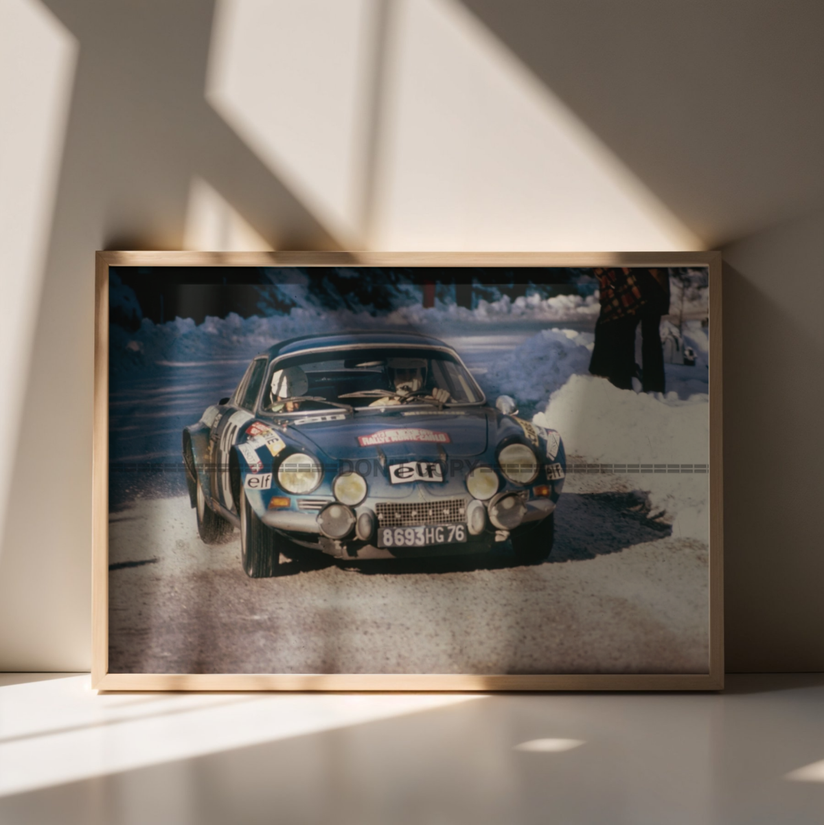 Photo Andruet & Biche – Alpine A110 – Rallye Monte-Carlo (1973) – Neige – 15×20