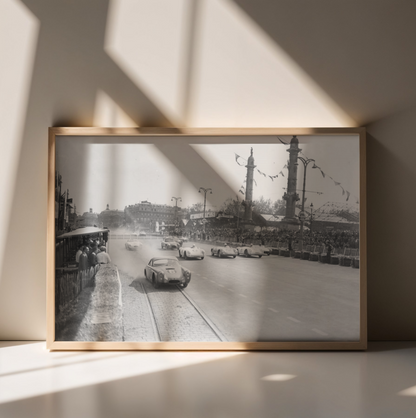 Photo Grand Prix Automobile de Bordeaux 1955 – Course Urbaine – Vintage – 15×20