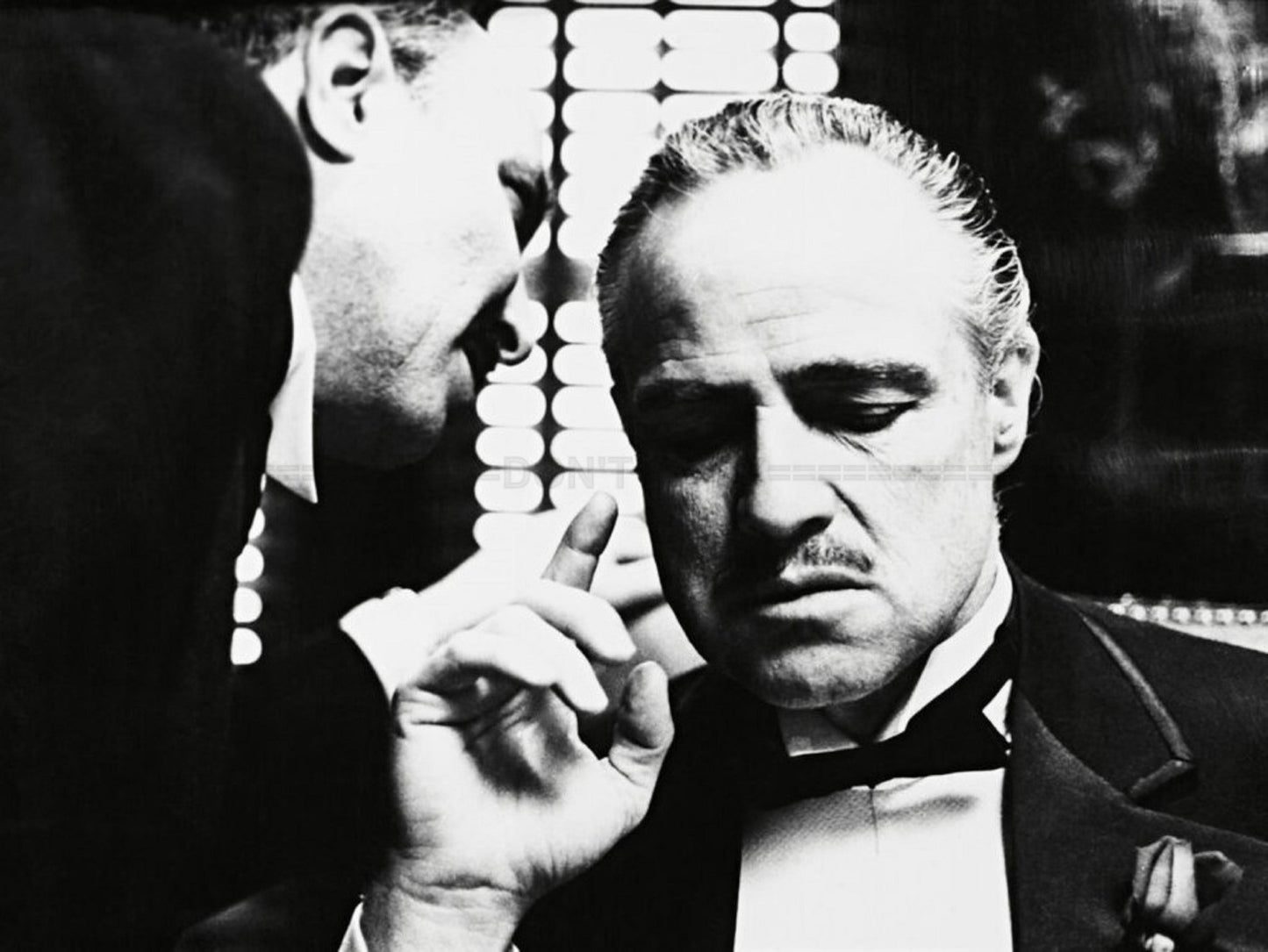 Photo Marlon Brando - Vito Corleone - Le Parrain (1972) - Noir et blanc - 15x20