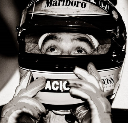 Photo Encadrée Ayrton Senna – The Eyes – Regard sous le casque – 15×20
