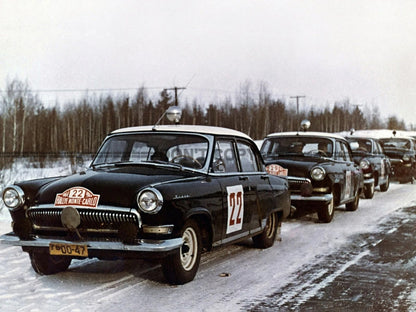 Photo Suchkov, Shchavelev – GAZ-21 Volga – Rallye Monte-Carlo Hiver 1964 – 15x20