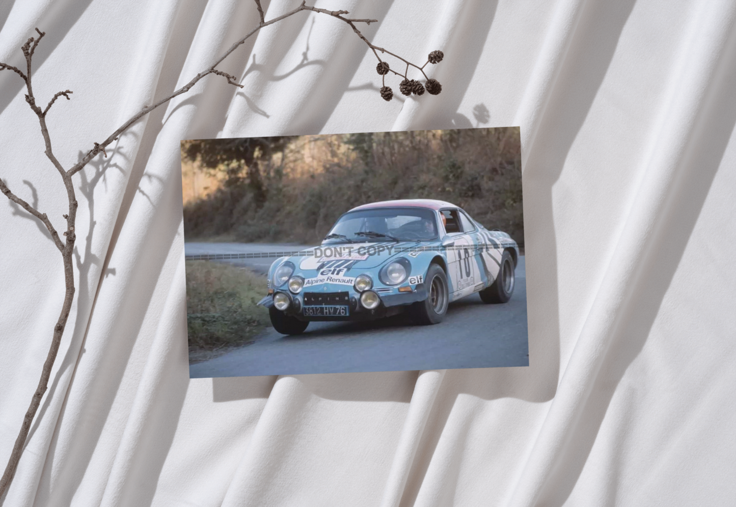 Photo Jean-Pierre Nicolas – Alpine A110 1800 – Tour de Corse Rallye 1974 – 15×20