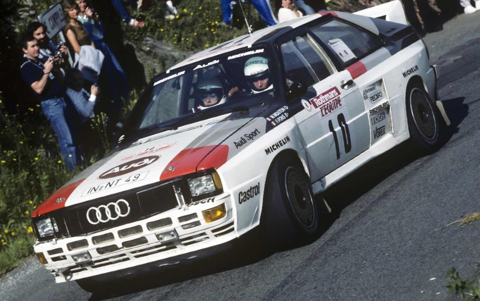 Photo Michèle Mouton – Audi Quattro A2 – Tour de Corse Rallye 1983 – 15×20
