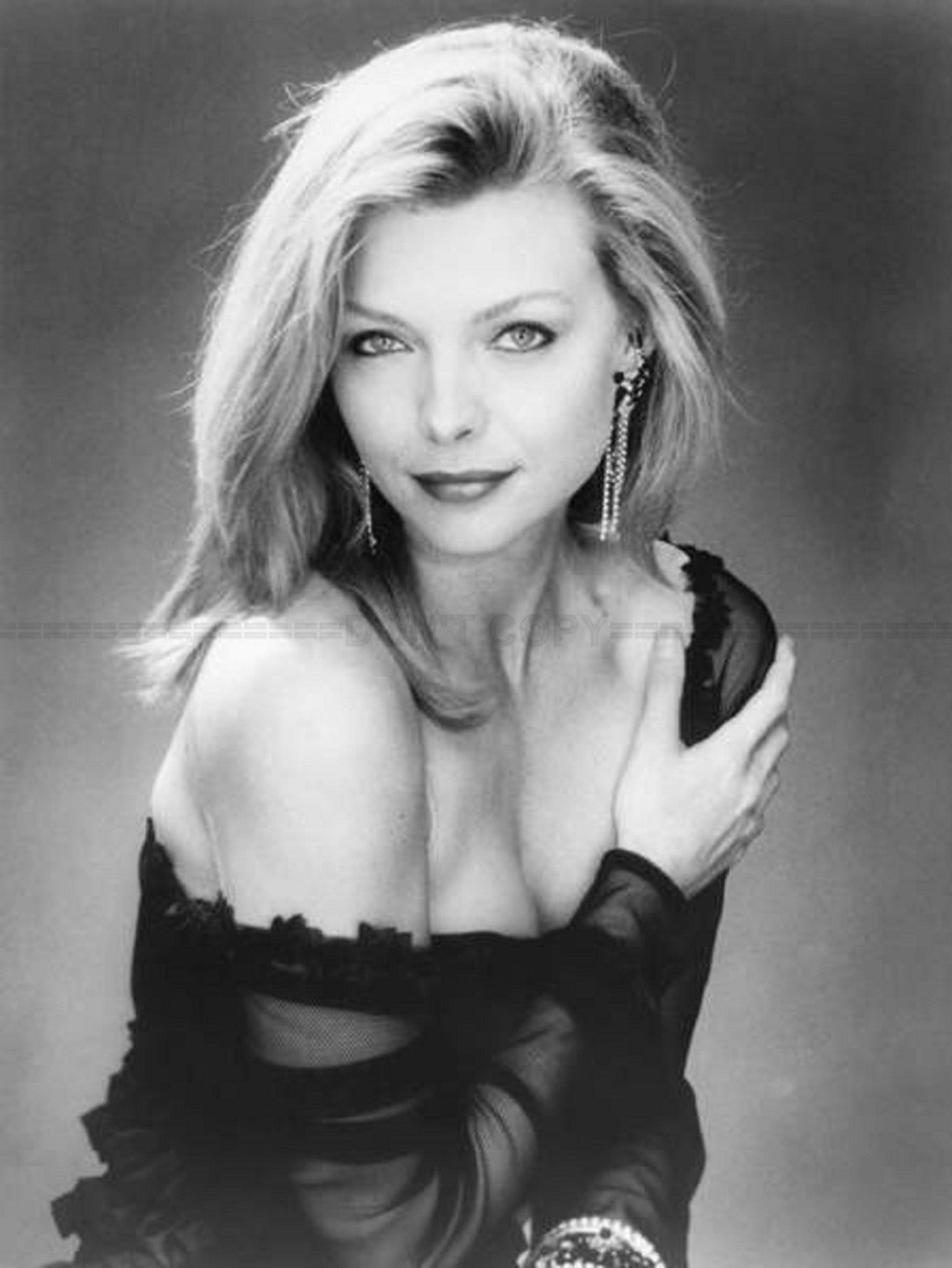Photo Michelle Pfeiffer - The Fabulous Baker Boys (1989) - Noir et blanc - 15x20