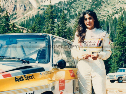 Photo Encadrée Michèle Mouton – Audi Sport Quattro S1 – Pikes Peak 1985 – 15×20