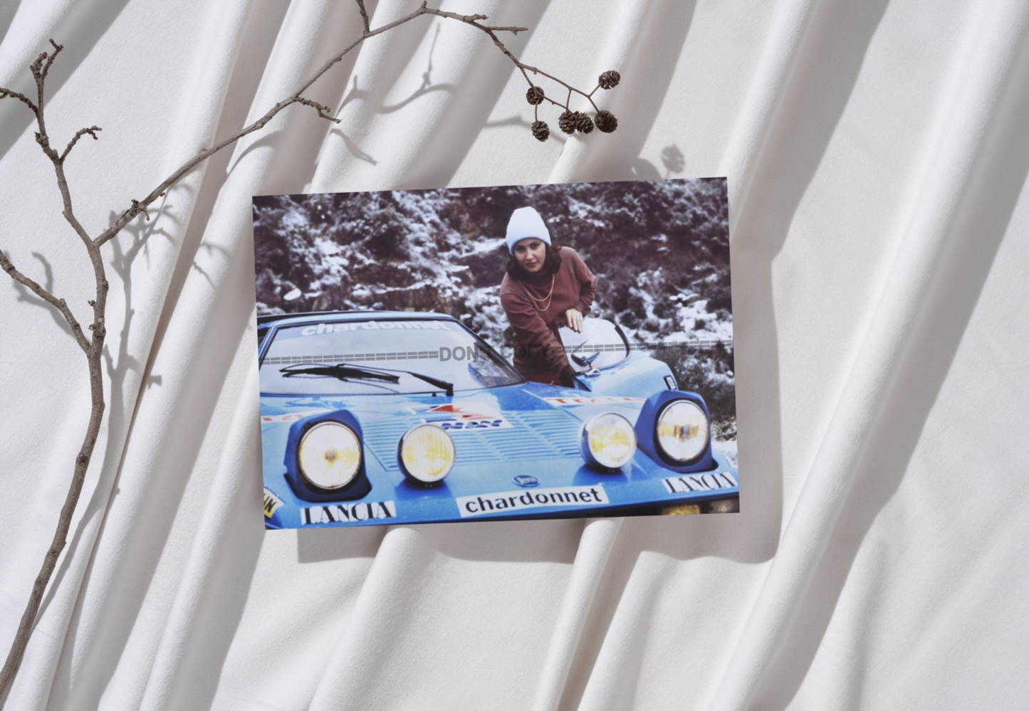 Photo Michèle Mouton – Lancia Stratos HF – Rallye Monte-Carlo Sport 1978 – 15×20
