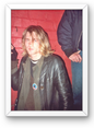 Photo Encadrée Kurt Cobain - Nirvana - Couleur - (Cadre Bois Blanc) - 15x20