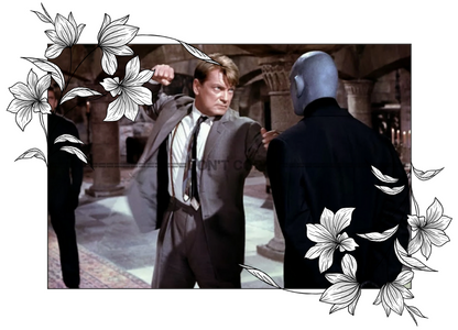 Photo Jean Marais – Fantômas (1964) – Combat Masqué – Scène Culte Cinéma – 15×20