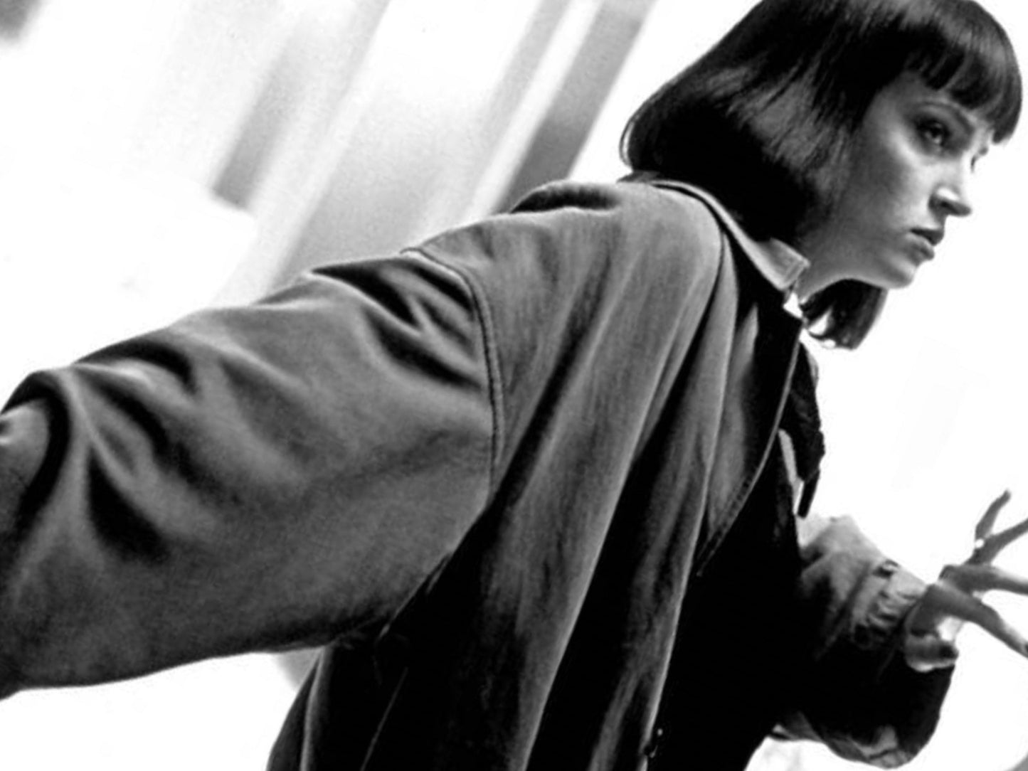 Photo Uma Thurman – Pulp Fiction (1994) – Portrait Cinéma Noir & Blanc – 15×20