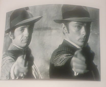Photo Jean-Paul Belmondo et Alain Delon - Borsalino 1970 - Noir et blanc - 15×20