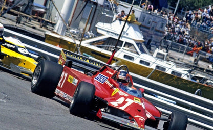 Photo Gilles Villeneuve – Monaco 1981 – Ferrari n°27 Formule 1 – Vintage – 15×20