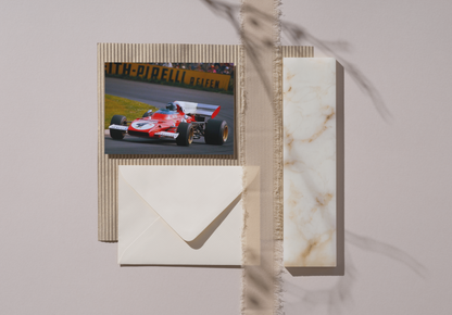 Photo Jacky Ickx – Grand Prix d’Allemagne (1972) – Ferrari n°4 en action – 15×20