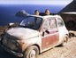 Photo Jean Reno & Marc Duret - Scène culte Fiat 500, Le Grand Bleu, 1988 - 15x20