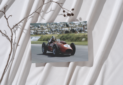 Photo Mike Hawthorn – Ferrari Dino 246 – Grand Prix F1 (1958) – Course – 15×20
