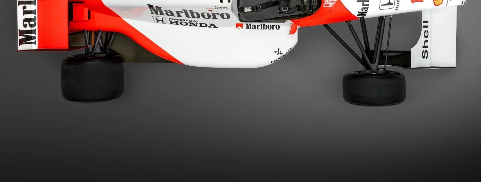 Photo McLaren Honda MP4/6 de Ayrton Senna – Champion GP du Brésil (1991) – 15×20