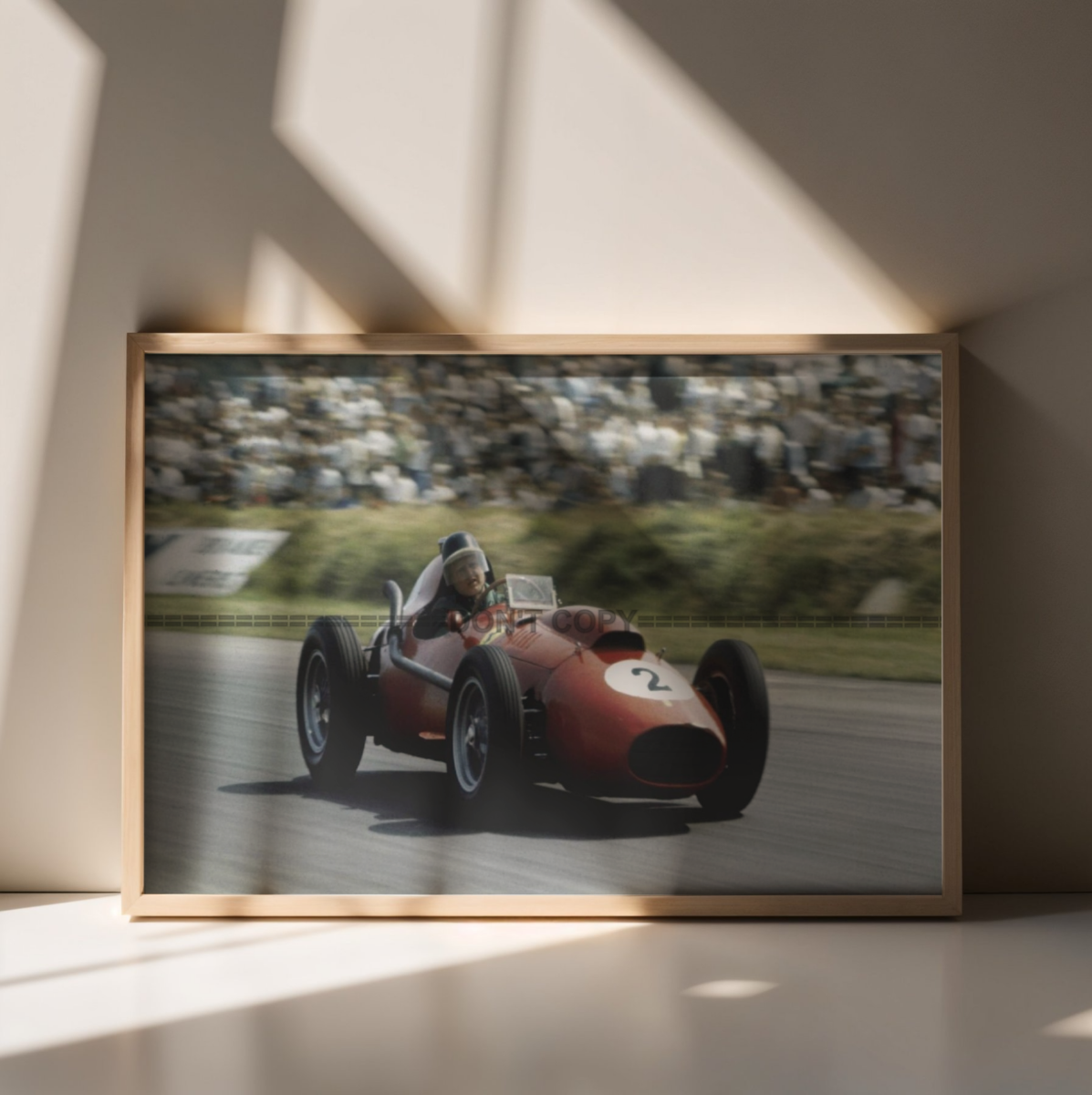 Photo Mike Hawthorn – Ferrari Dino 246 – Grand Prix F1 (1958) – Course – 15×20