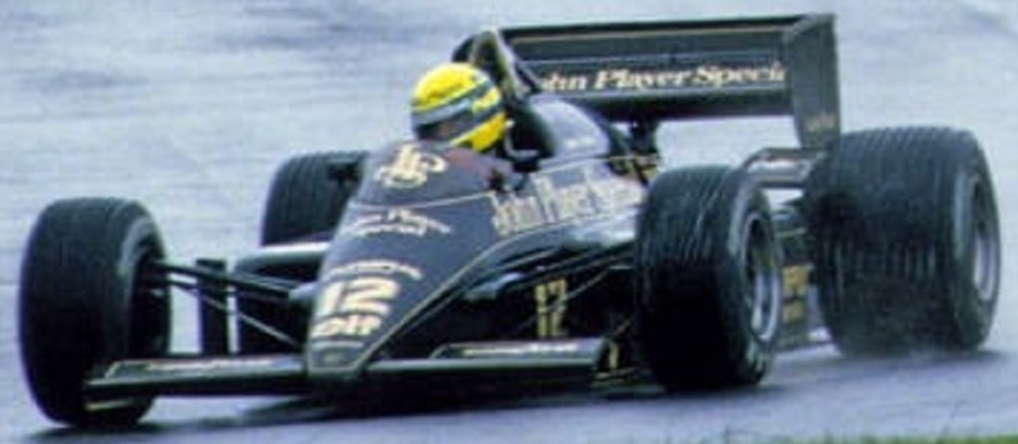 Photo Encadrée Ayrton Senna – Estoril (1985) – Premiere Victoire F1 – 15×20