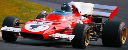 Photo Jacky Ickx – Grand Prix d’Allemagne (1972) – Ferrari n°4 en action – 15×20