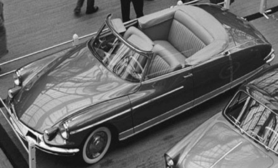 Photo Citroën DS 19 Cabriolet Chapron – Élégance Française – Expo – 1958 – 15×20