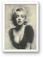 Photo Encadrée Marilyn Monroe - Noir et blanc - (Cadre Bois Blanc) - 15x20
