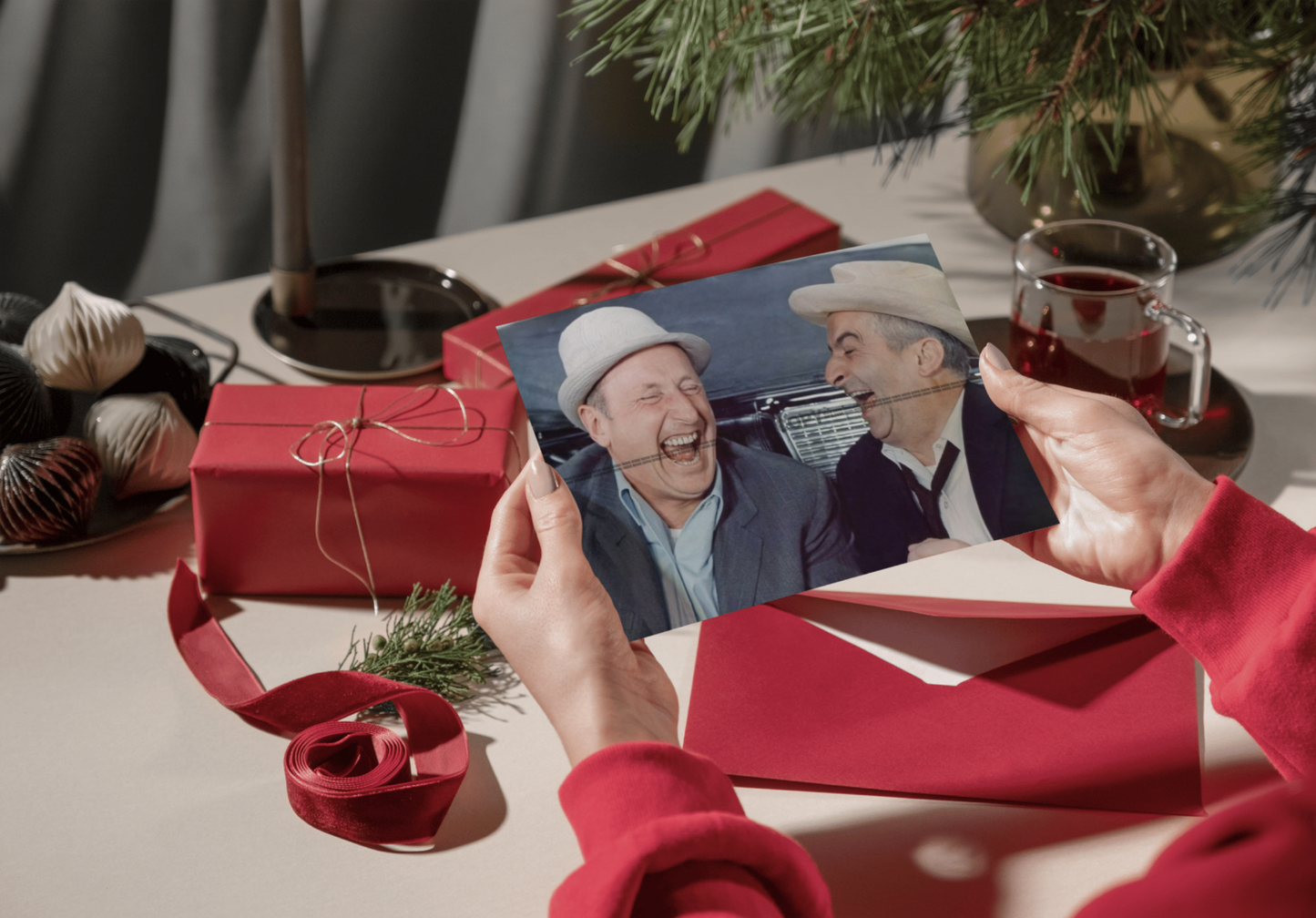 Photo Louis de Funès & Bourvil – Le Corniaud (1965) – Scène Culte Cinéma – 15×20