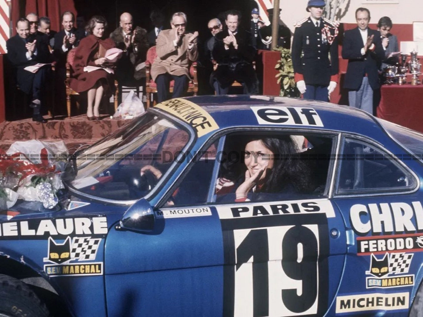 Photo Michèle Mouton – Alpine A110 1600 S – Rallye Monte-Carlo (1976) – 15x20