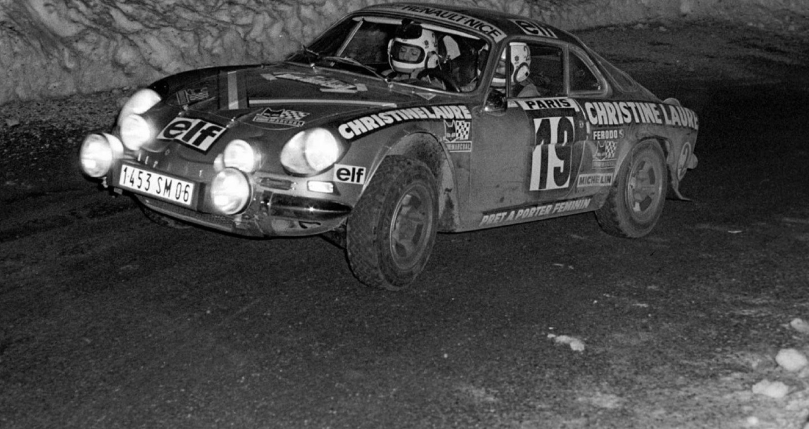 Photo Michèle Mouton & F. Conconi – Alpine A110 Rallye Monte-Carlo 1976 – 15x20