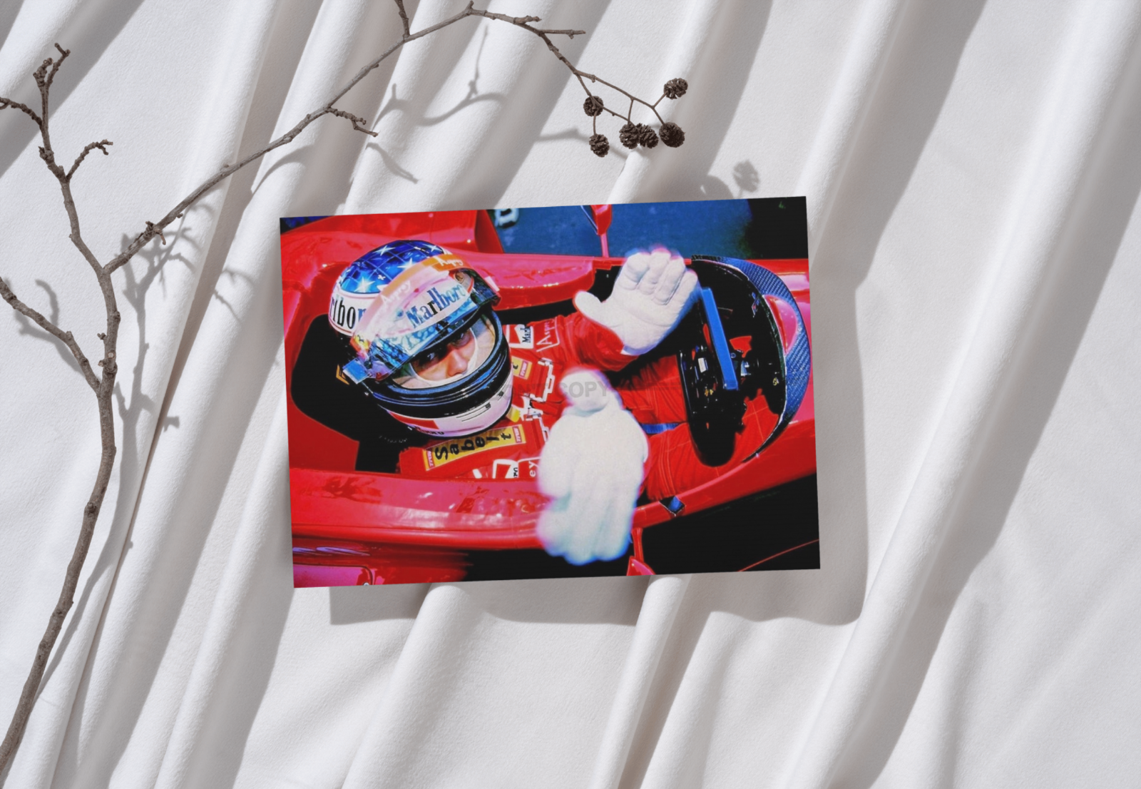 Photo Michael Schumacher – GP d'Argentine F1 1998 – Le Salut du Champion – 15×20