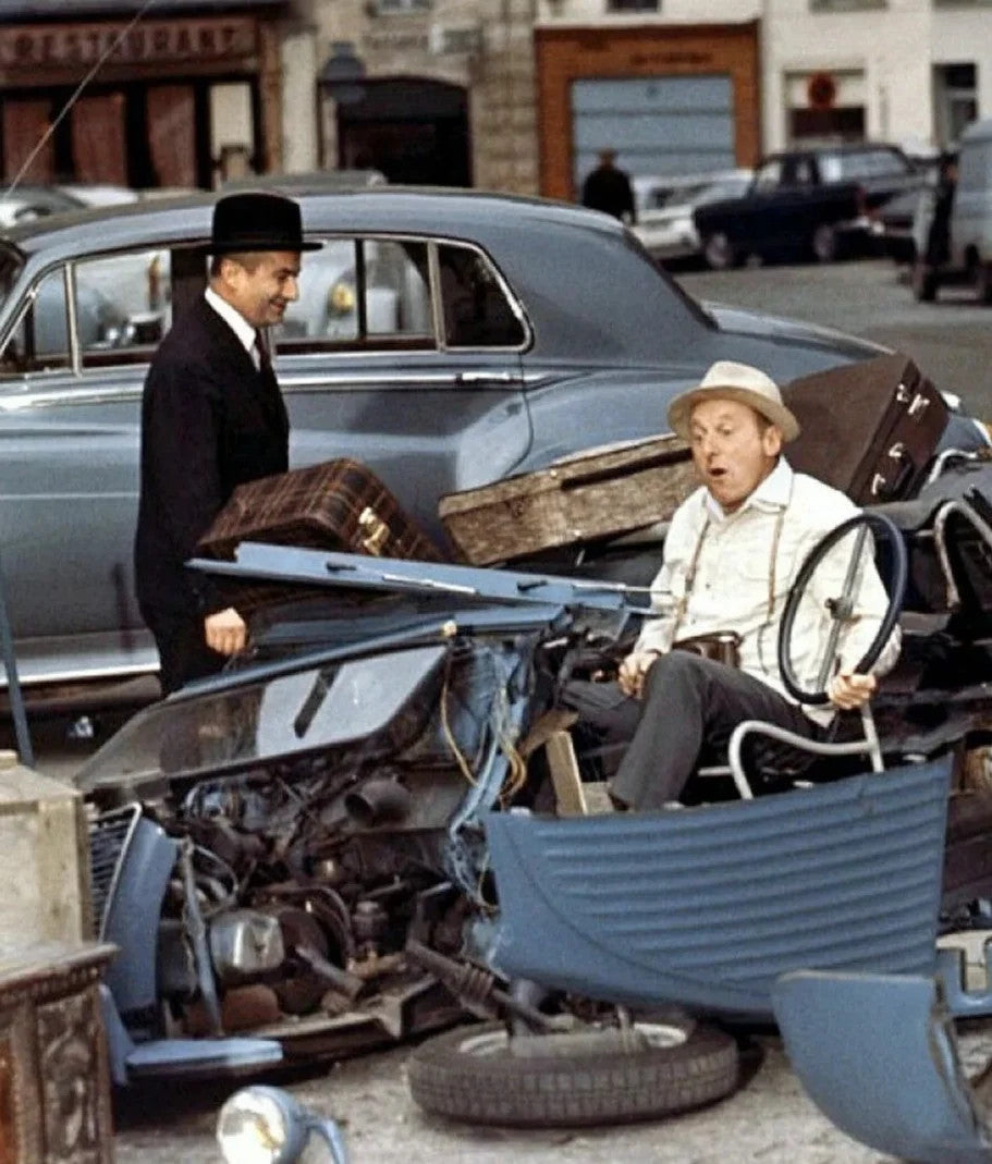 Photo Louis de Funès & Bourvil – Le Corniaud (1965) – Scène Culte Cinéma – 15×20