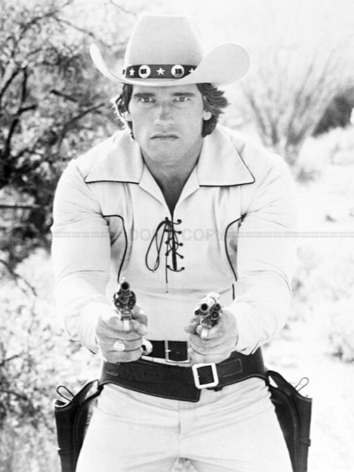 Photo Arnold Schwarzenegger - Cactus Jack (1979) - Noir et blanc - 15x20