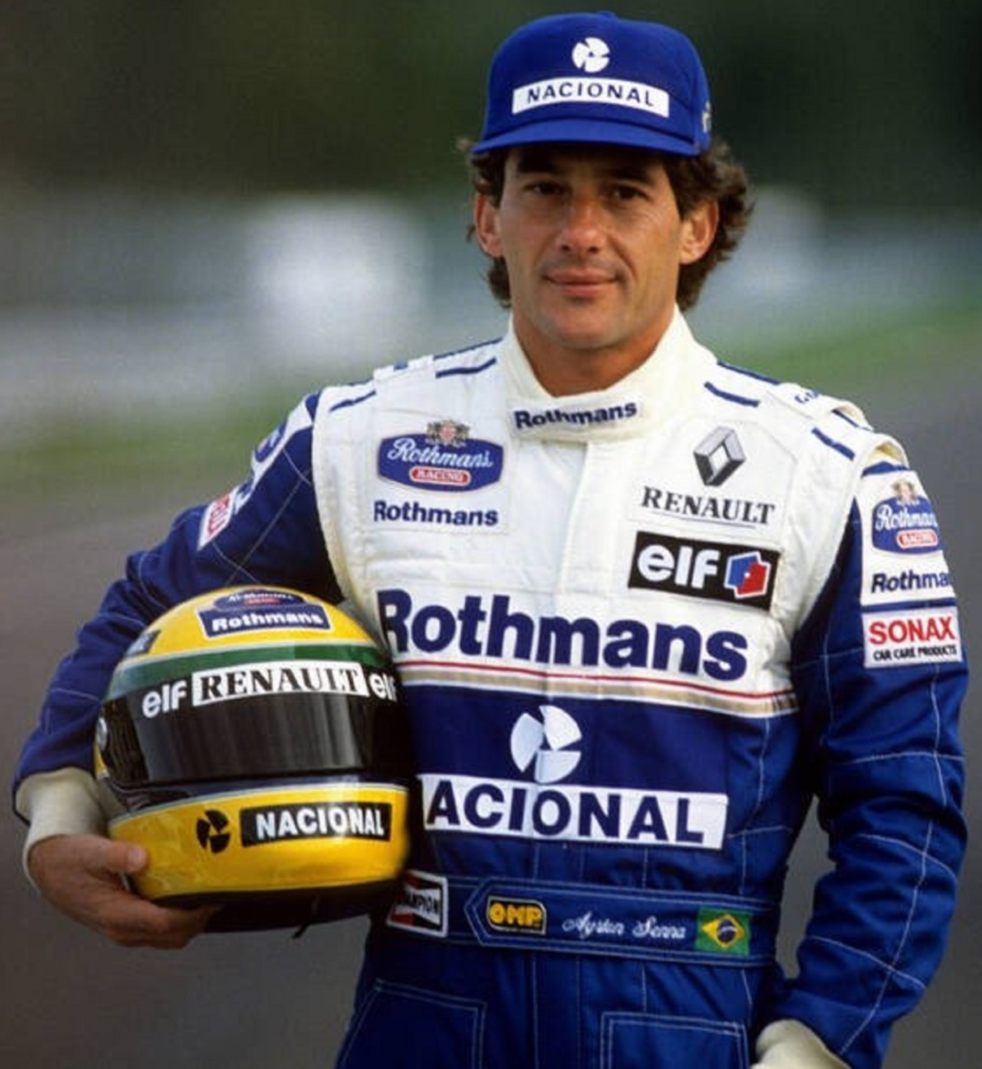 Photo Encadrée Ayrton Senna – Portrait F1 (1994) – Casque Nacional – 15×20
