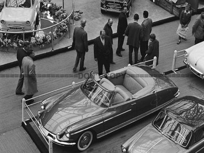 Photo Citroën DS 19 Cabriolet Chapron – Élégance Française – Expo – 1958 – 15×20